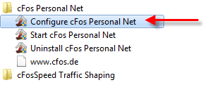 Configure cFos Personal Net